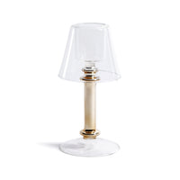 Isola Gold Glass Tealight Lamp Candle Holder | Bone & Brass