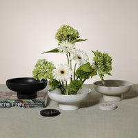 Japanese Taupe Ikebana Ceramic Bowl