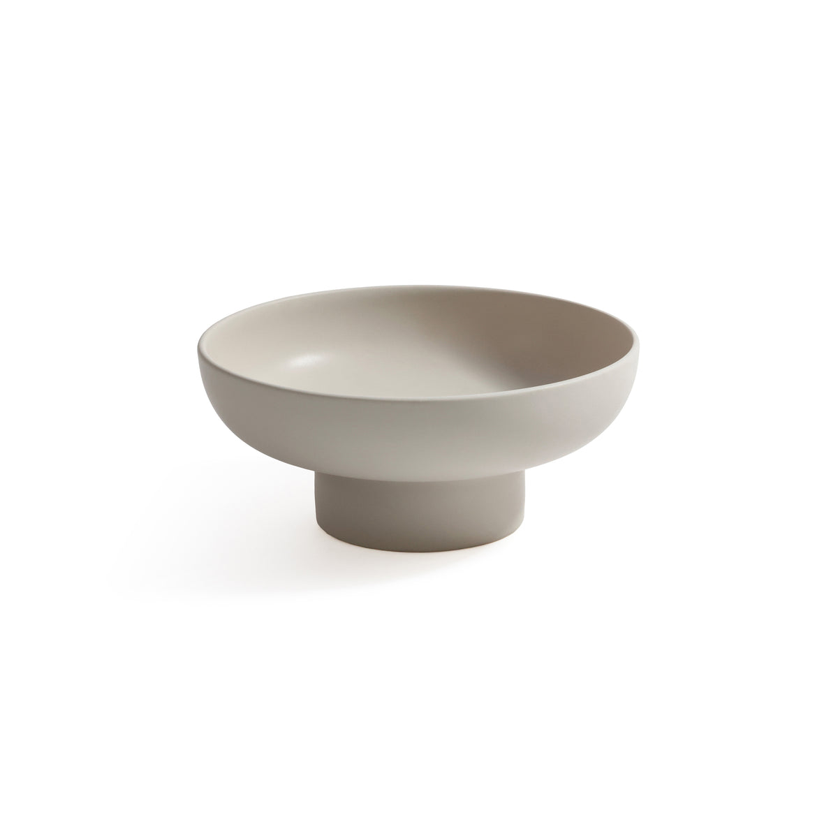 Japanese Taupe Ikebana Ceramic Bowl