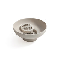 Japanese Taupe Ikebana Ceramic Bowl
