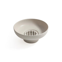 Japanese Taupe Ikebana Ceramic Bowl