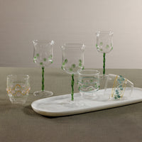 Festa Tumblers, Set of 6, Assorted Colors Green, Amber & Pink - Tumbler Close Up | Bone & Brass