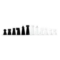 Obsidian & Ice Handmade Crystal Glass Chess Set