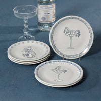 The Salty Mermaid Bar Appetizer Plates, Set of 6 - Detail View | Bone & Brass