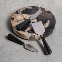 Florenza Black & Natural Petrified Wood Cheese Board