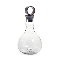 Artisan Hammered Glass Decanter w/ Iron Top