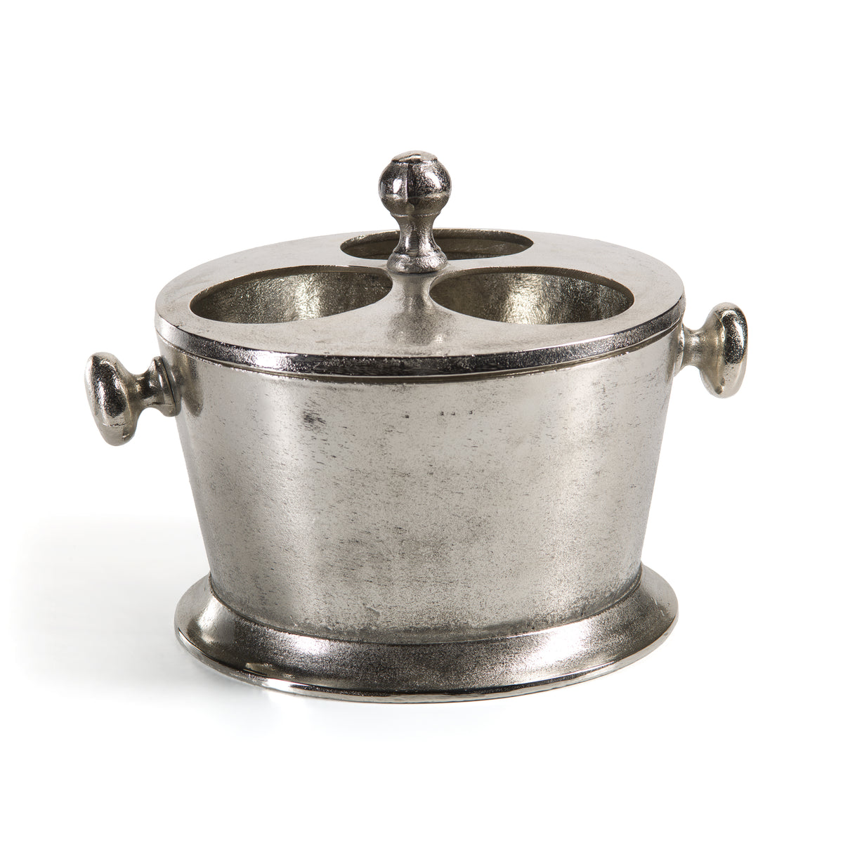 alloy 3-Bottle Nickel Wine Bottle Holder