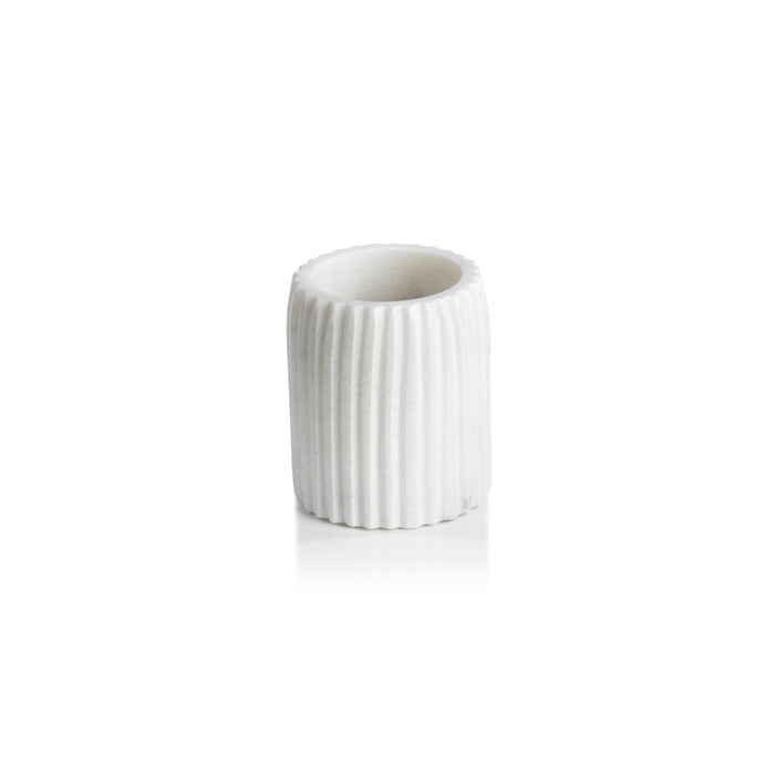 Ivory Bathroom Counter Decorative Tumbler