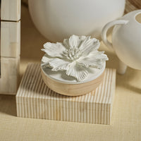 St Ives Ivory Ribbed Bone Inlay Decorative Box