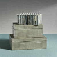 Ivory & Gray Bone Inlay Decorative Box - Box Detail | Bone & Brass