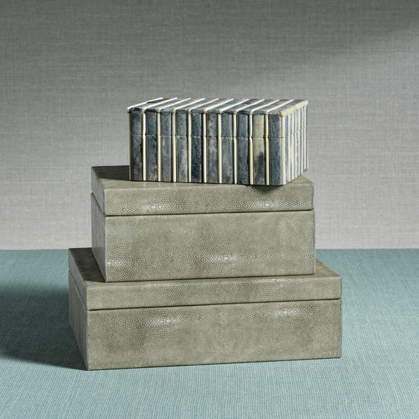 Ivory & Gray Bone Inlay Decorative Box - Box Detail | Bone & Brass