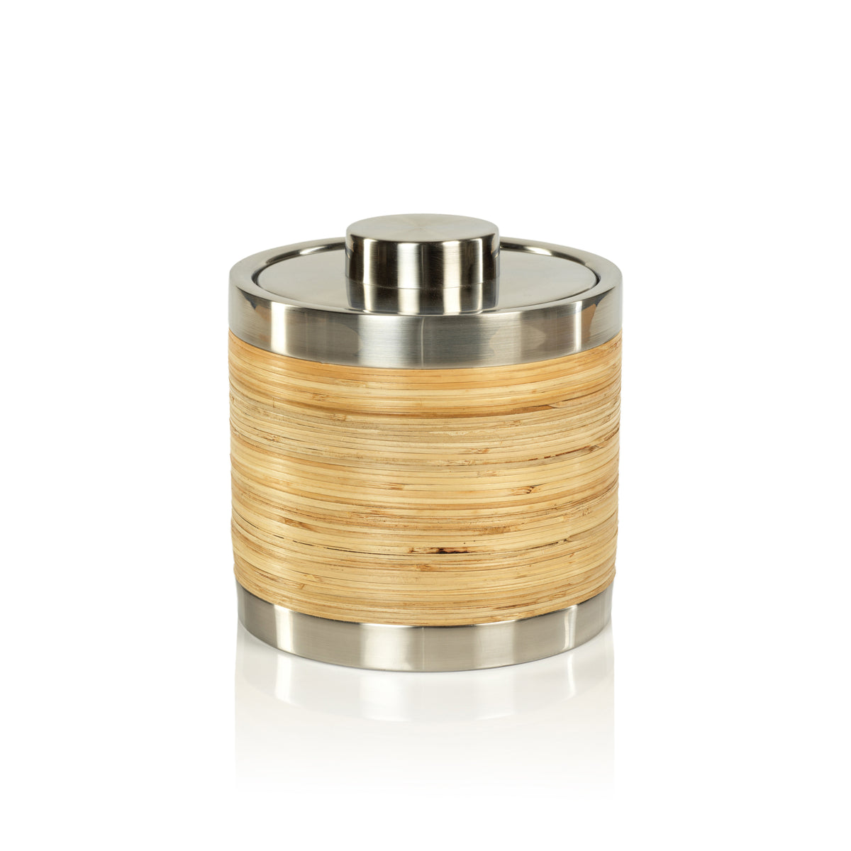 Timaru Rattan and Matt Steel Ice Bucket