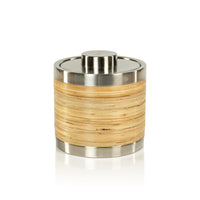 Timaru Rattan and Matt Steel Ice Bucket