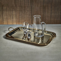 Azalea Gold Rectangular Serving Tray