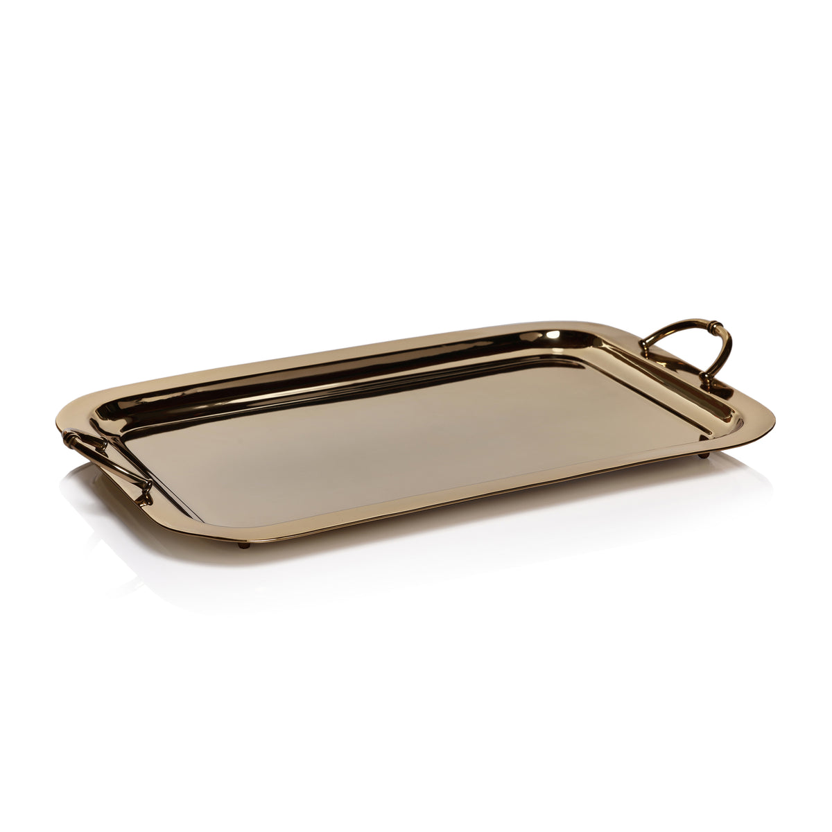 Azalea Gold Rectangular Serving Tray