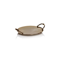 Azalea Gold Round Serving Tray