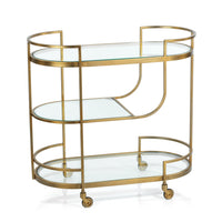 Claridge 3-Tier Gold Bar Cart