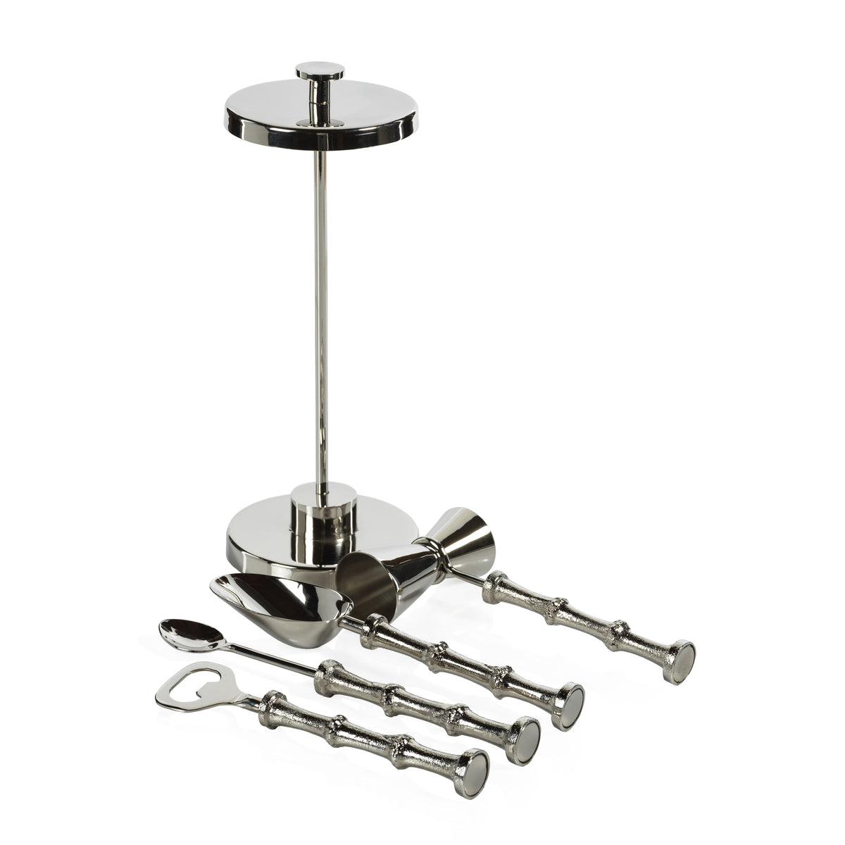 Pavia Bamboo 5-Piece Bar Tool Set