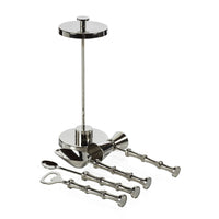 Pavia Bamboo 5-Piece Bar Tool Set