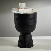 Vendas Black Mango Wood Accent Table