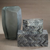 Bengkulu Gray Bone Braided Decorative Box 