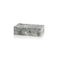Bengkulu Gray Bone Braided Decorative Box 