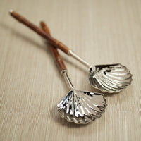 Colony Bamboo and Nickel Server Set