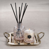 Manetta Polished Steel and Brass Tray, Small