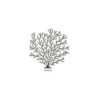 Zinc Coral Branch Metal Sculpture on Marble Base