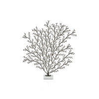 Zinc Coral Branch Metal Sculpture on Marble Base