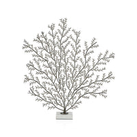 Zinc Coral Branch Metal Sculpture on Marble Base