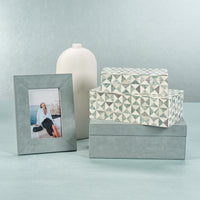 Carpi Slate Blue Suede Picture Frame