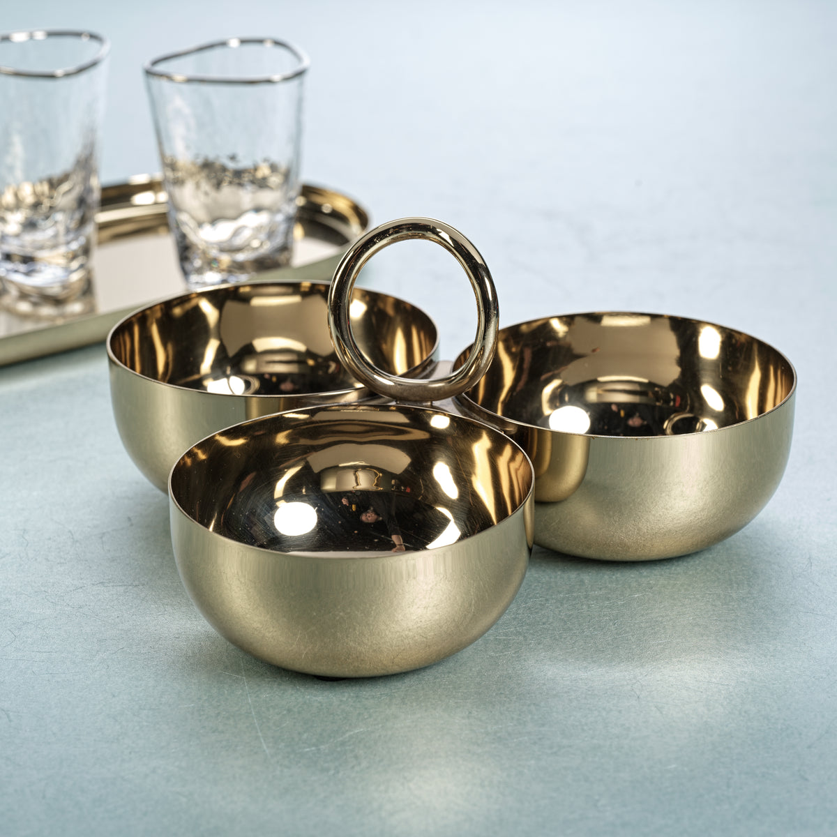 Aperitifs Gold Cocktail Condiment Bowl Set