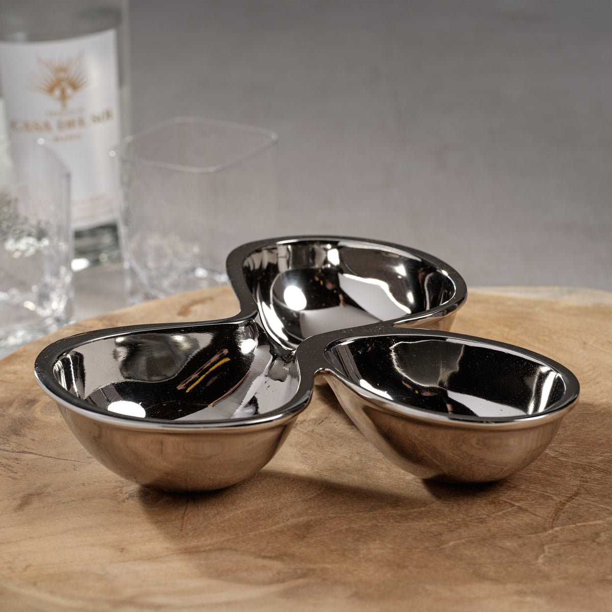 Punta Mita Polished Nickel Condiment Bowl Set