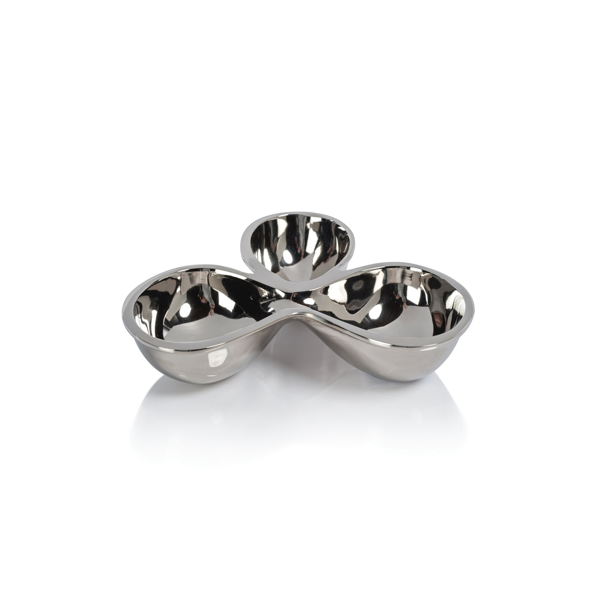 Punta Mita Polished Nickel Condiment Bowl Set