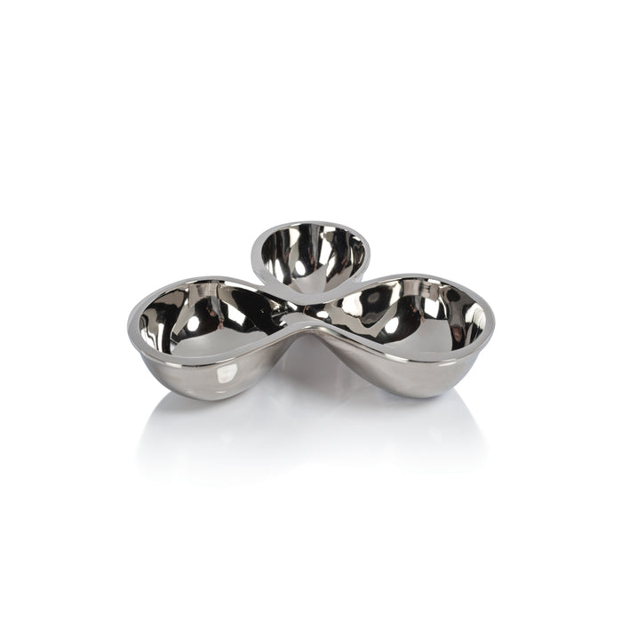 Punta Mita Polished Nickel Condiment Bowl Set