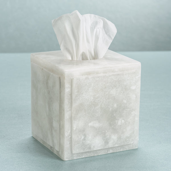 Côte d'Azur Alabaster Tissue Box Cover