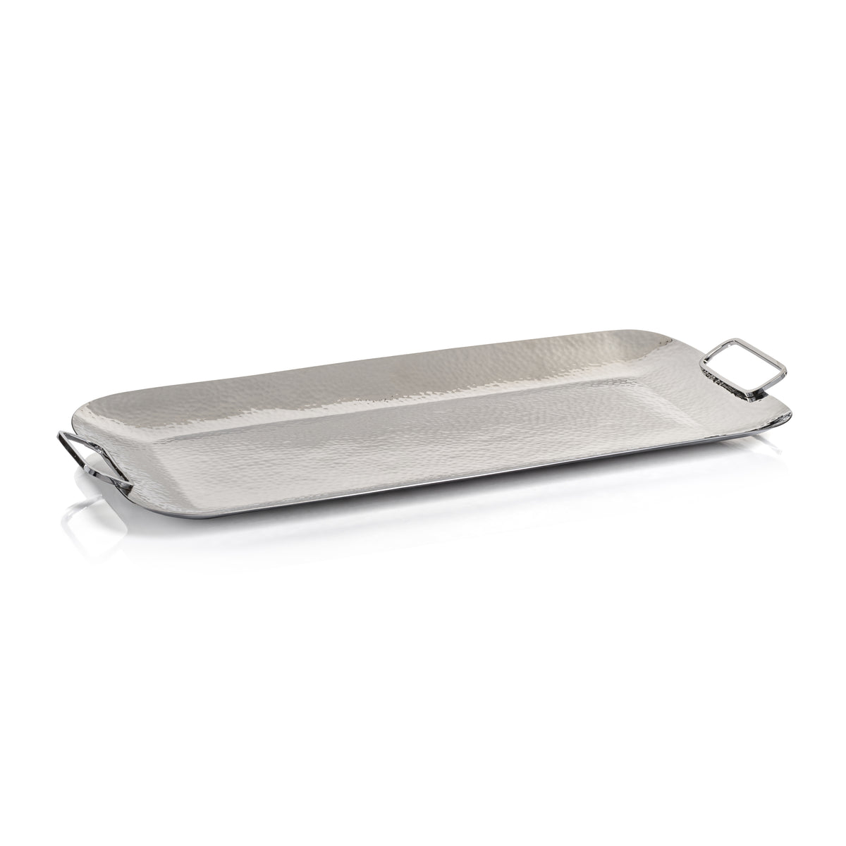 Alldo Hammered Polished Nickel Serving Tray