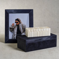 Cameron White Bone Scalloped Decorative Box - Box Detail | Bone & Brass