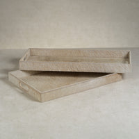 Rutbeek Tan Hair-On-Hide Leather Serving Tray