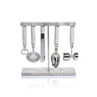 Marabella Marble 5-Piece Bar Tool Set
