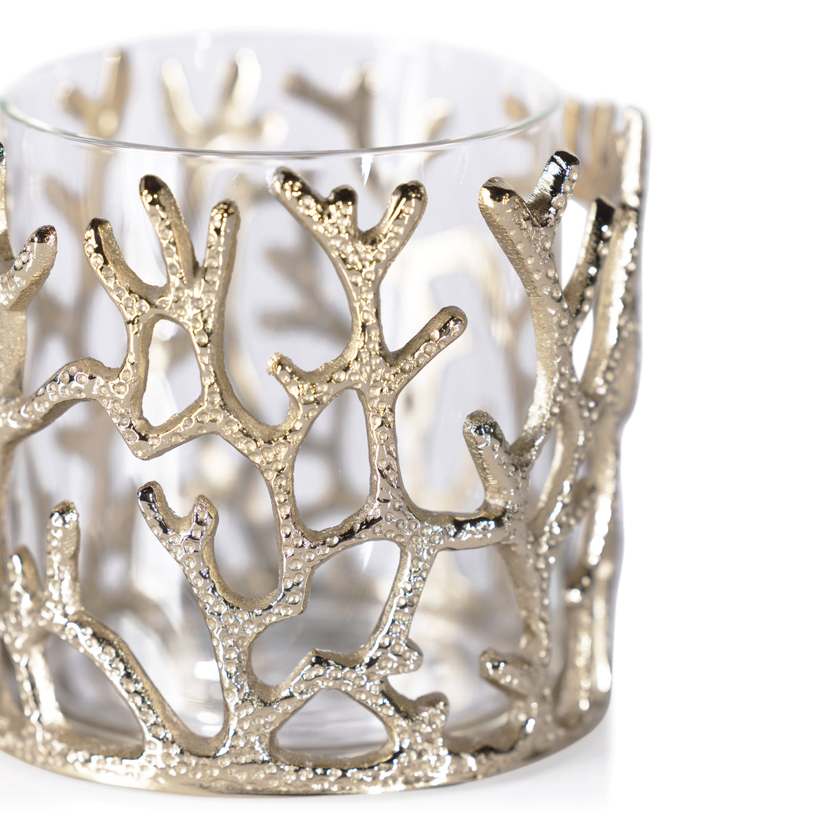 Coral Sea Brass Hurricane w/ Glass Insert