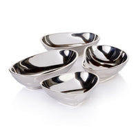 Nickel Assorted Condiment Bowls, Set of 4