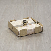 Bento Polished Gold Cocktail Napkin Holder
