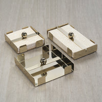 Bento Polished Gold Cocktail Napkin Holder