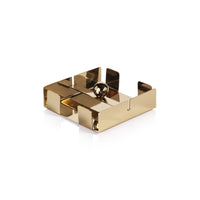 Bento Polished Gold Cocktail Napkin Holder