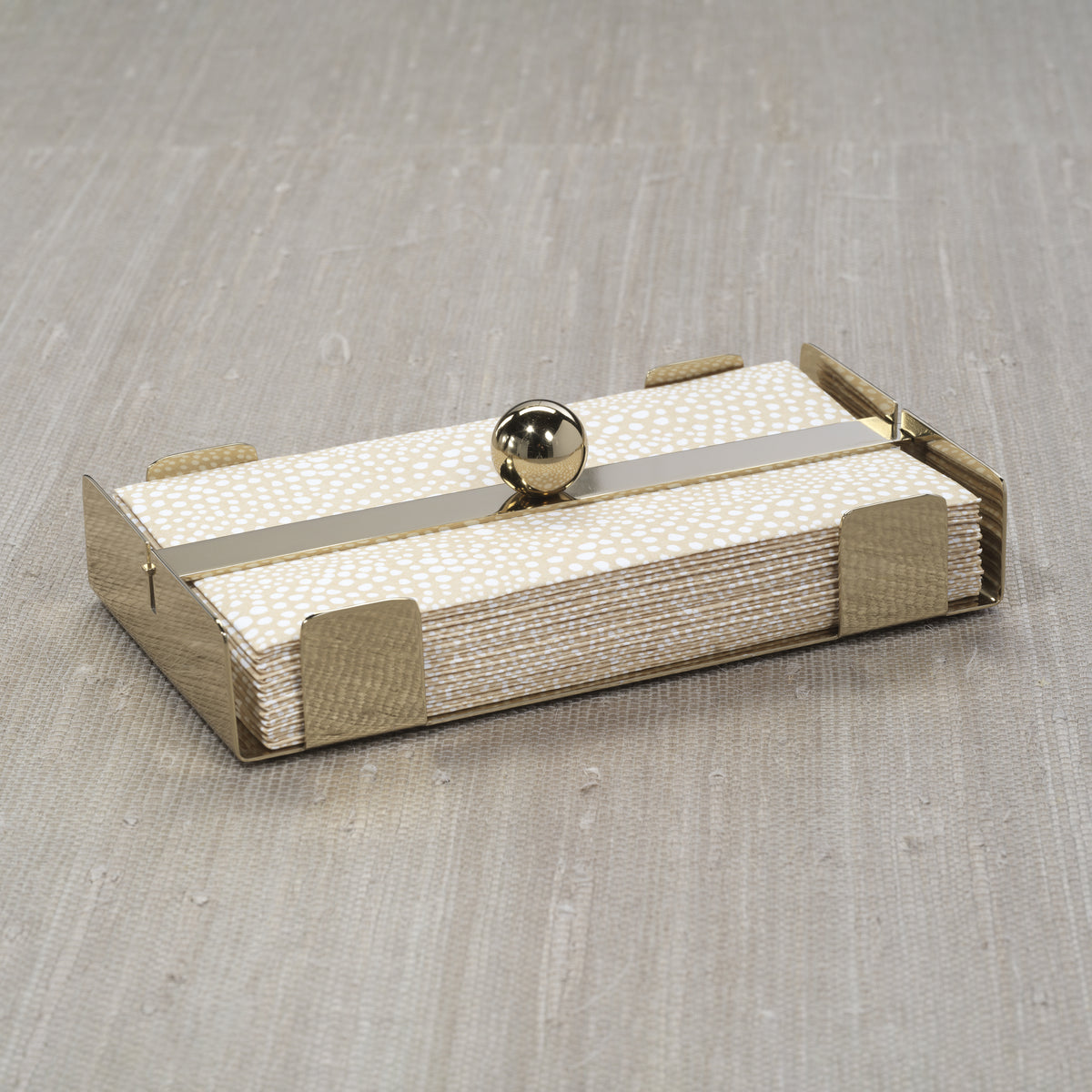 Bento Polished Gold Dinner Napkin Holder