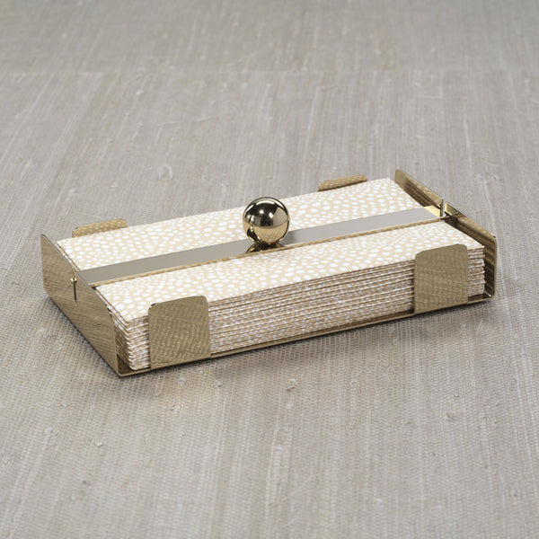 Bento Polished Gold Dinner Napkin Holder