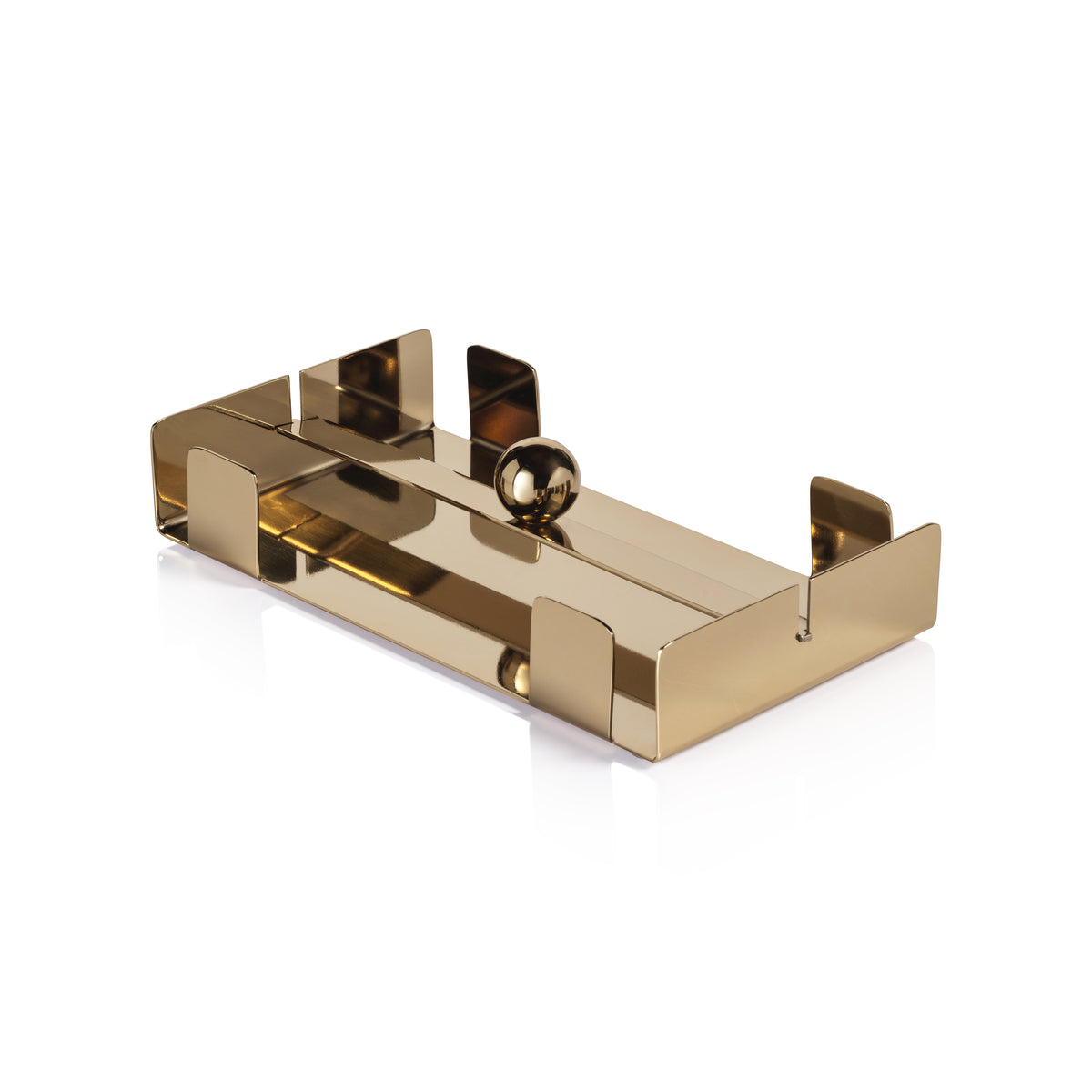 Bento Polished Gold Dinner Napkin Holder