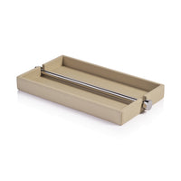 Ruvo Ivory Leather Dinner Napkin Holder